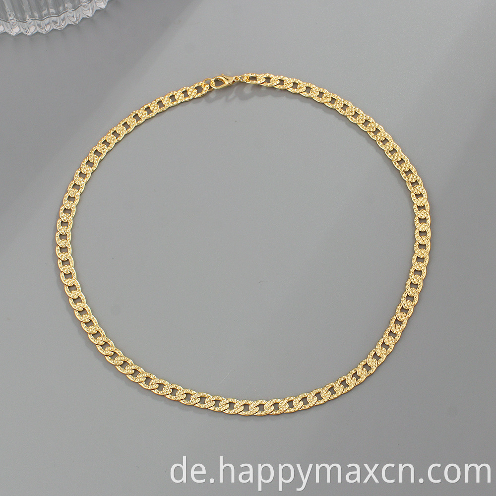 Hohe Qualität 18K Gold plattiert Argyle Plaid Muster Kette Halskette Halskette Schmuck